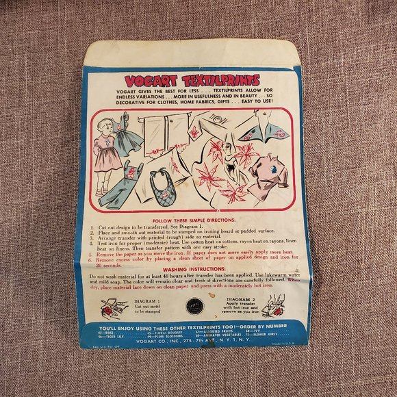 1940s Vogart #91 Vintage Heat Transfer - Picture 2 of 4